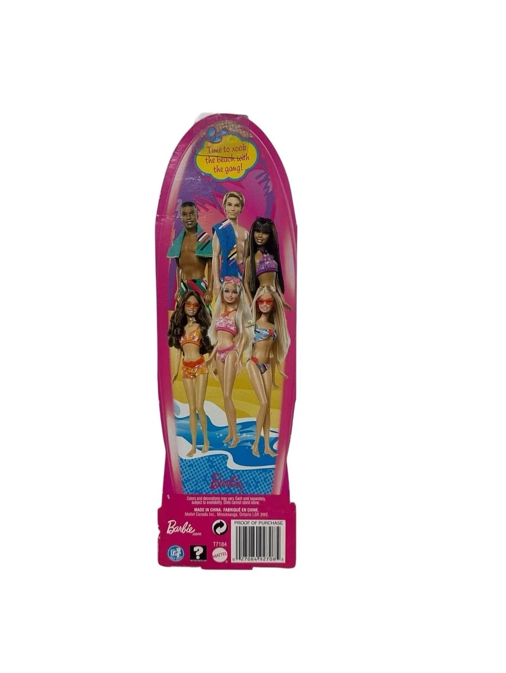 Barbie Bath Play Fun Doll With Pink Bathing Suit 2010 Mattel #T7184